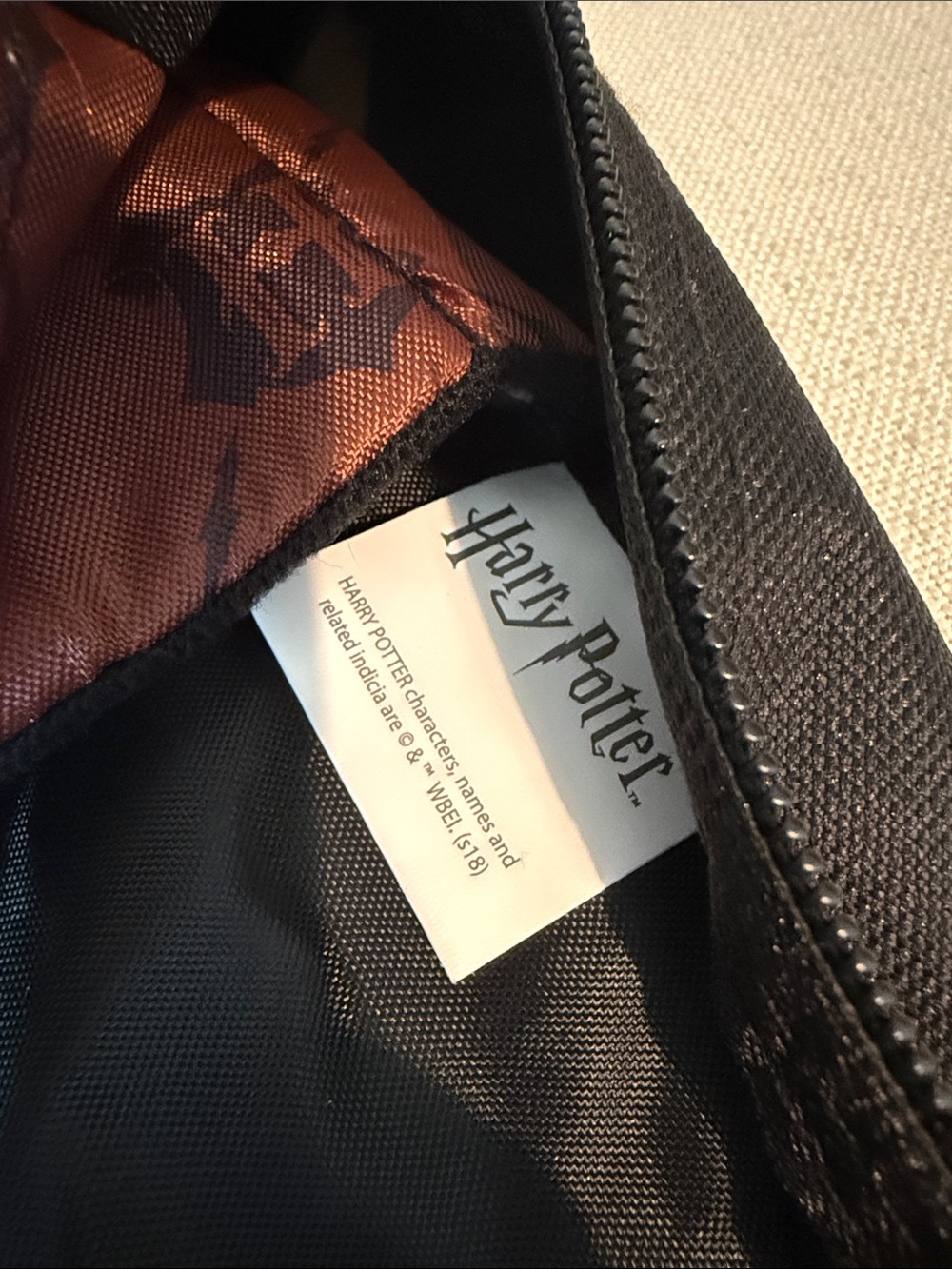 18" NWT backpack HARRY POTTER patch school gray black bag HP Target NEW - Picture 5 of 16